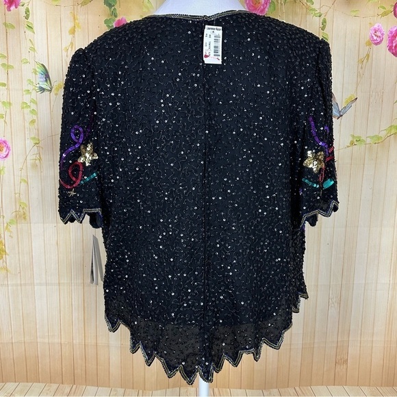 LAURENCE KAZAR Beaded Millennium Top - Picture 2 of 16